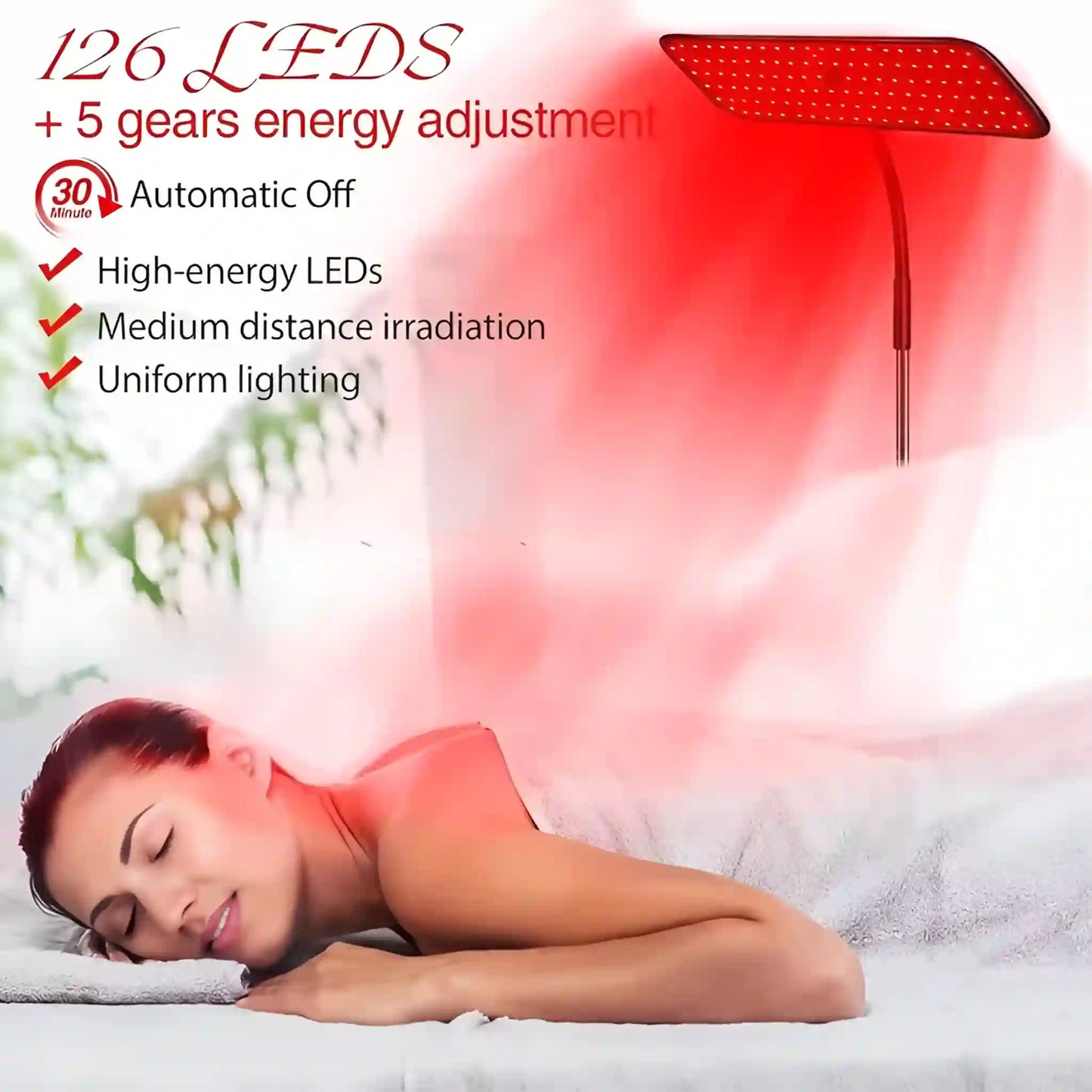 660Nm 850Nm near Infrared Light Panel Red Light Lamp with Timer Face and Body Home Use Relief Pain Device with Adjustable Stand